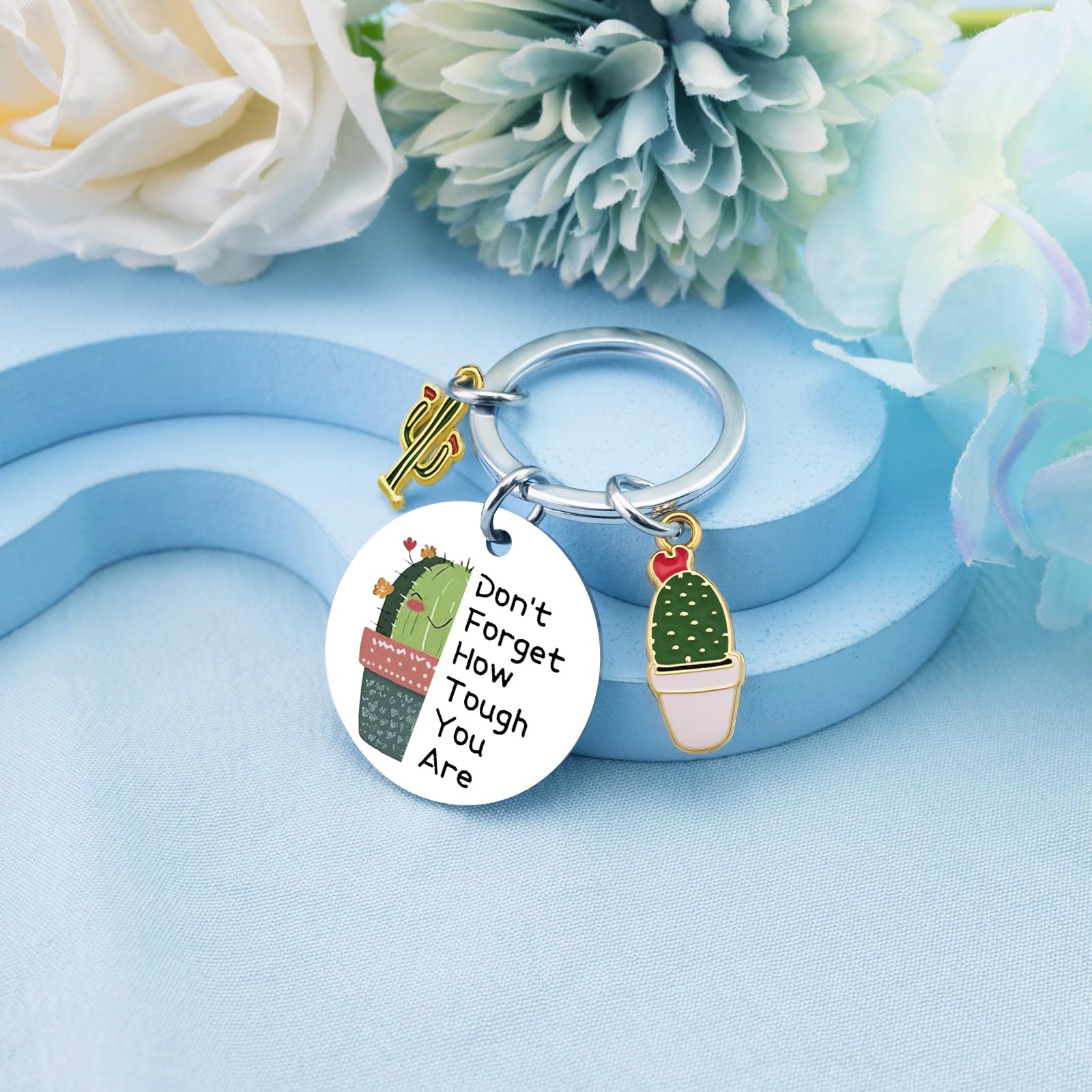 Cactus Gifts Plant Lover Gifts for Women Plant Keychain Arizona Gift Cactus Decor Succulent Gift Encouragement Keychain For Women Succulent Decor