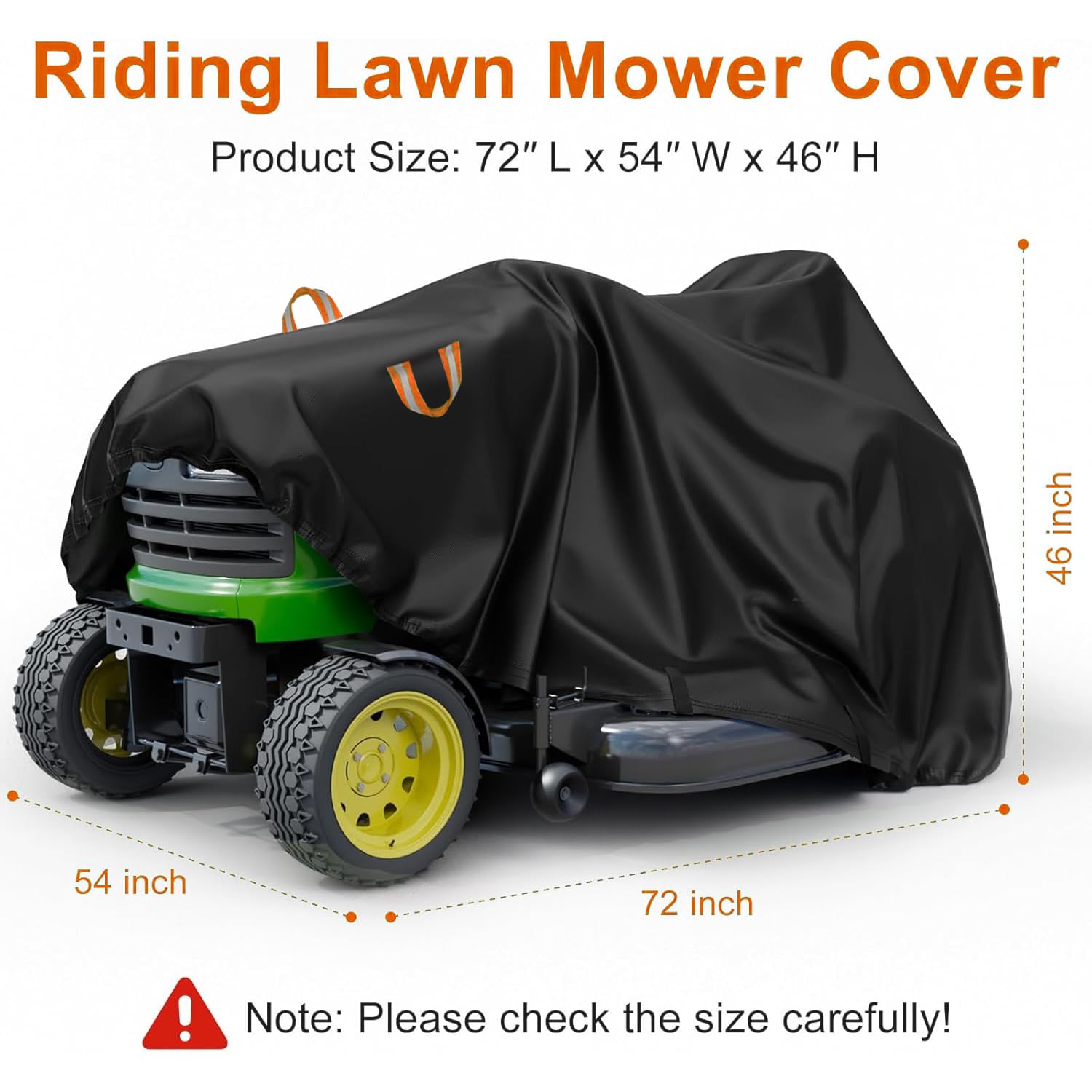Copertura impermeabile per trattore da equitazione, adatta a ponti fino a 137,2 cm, resistente poliestere Oxford 600D, copre contro raggi UV, polvere, sporco, vento, per giardino all'aperto