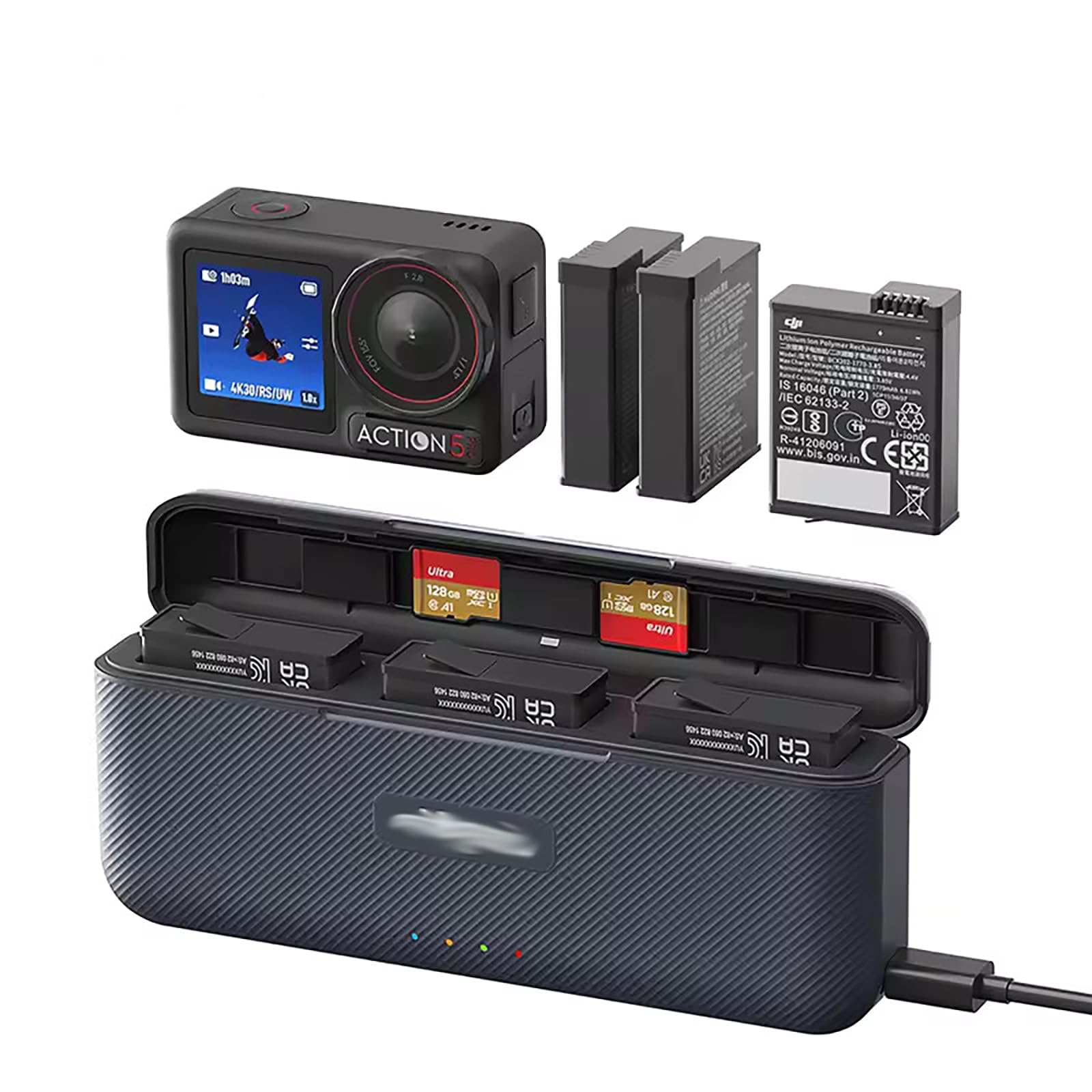 Fast Battery Charger for DJI Osmo Action 5 Pro Camera Storage Carry Box Accessories (No Battery and Sim Included)-picture-22