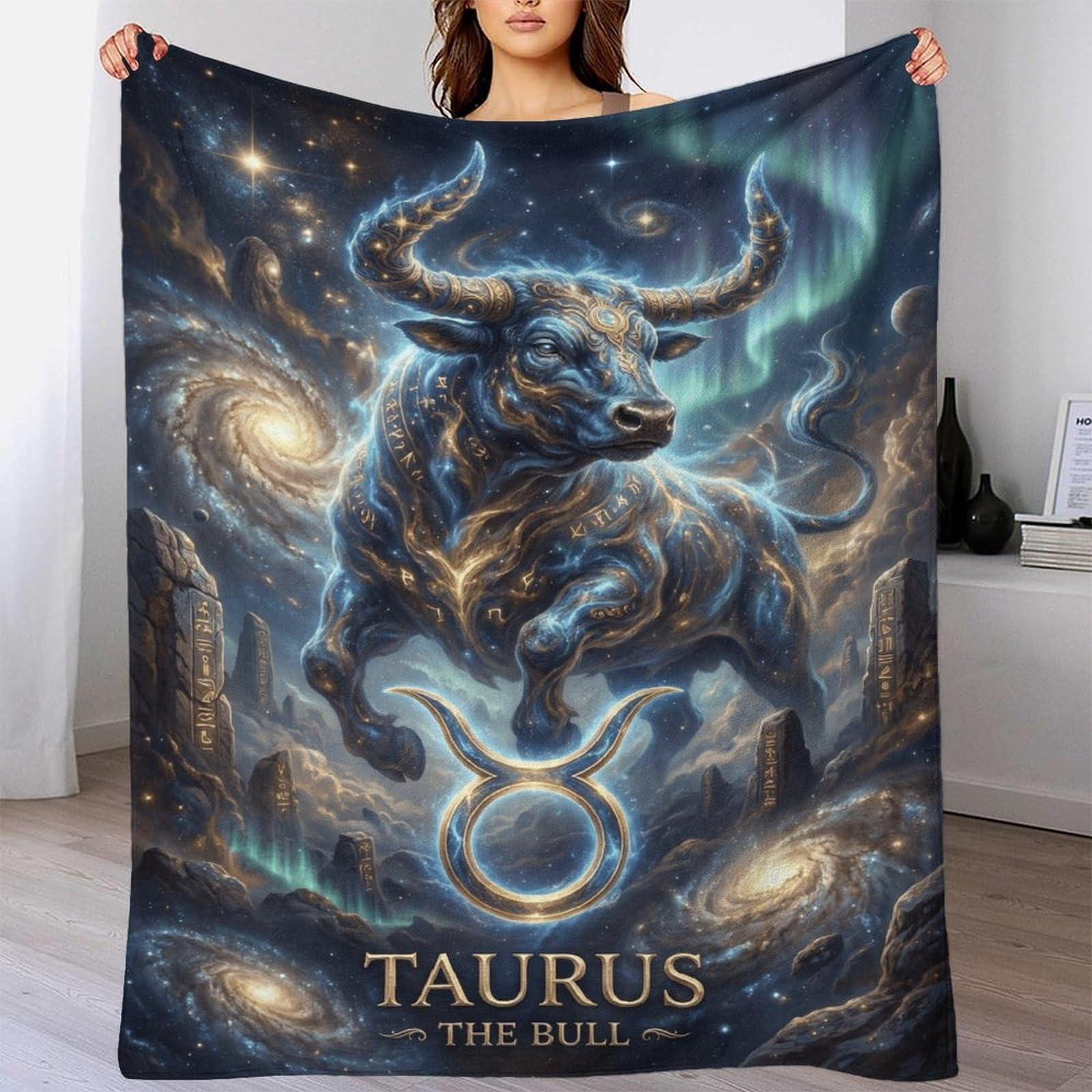 W7C8U2X3 Taurus Zodiac for for Warm Throw Blanket, Bedroom Sofa Couch