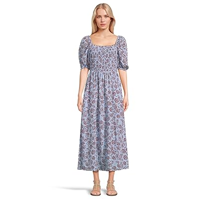 Madewell Smocked Short Sleeve Midi Women