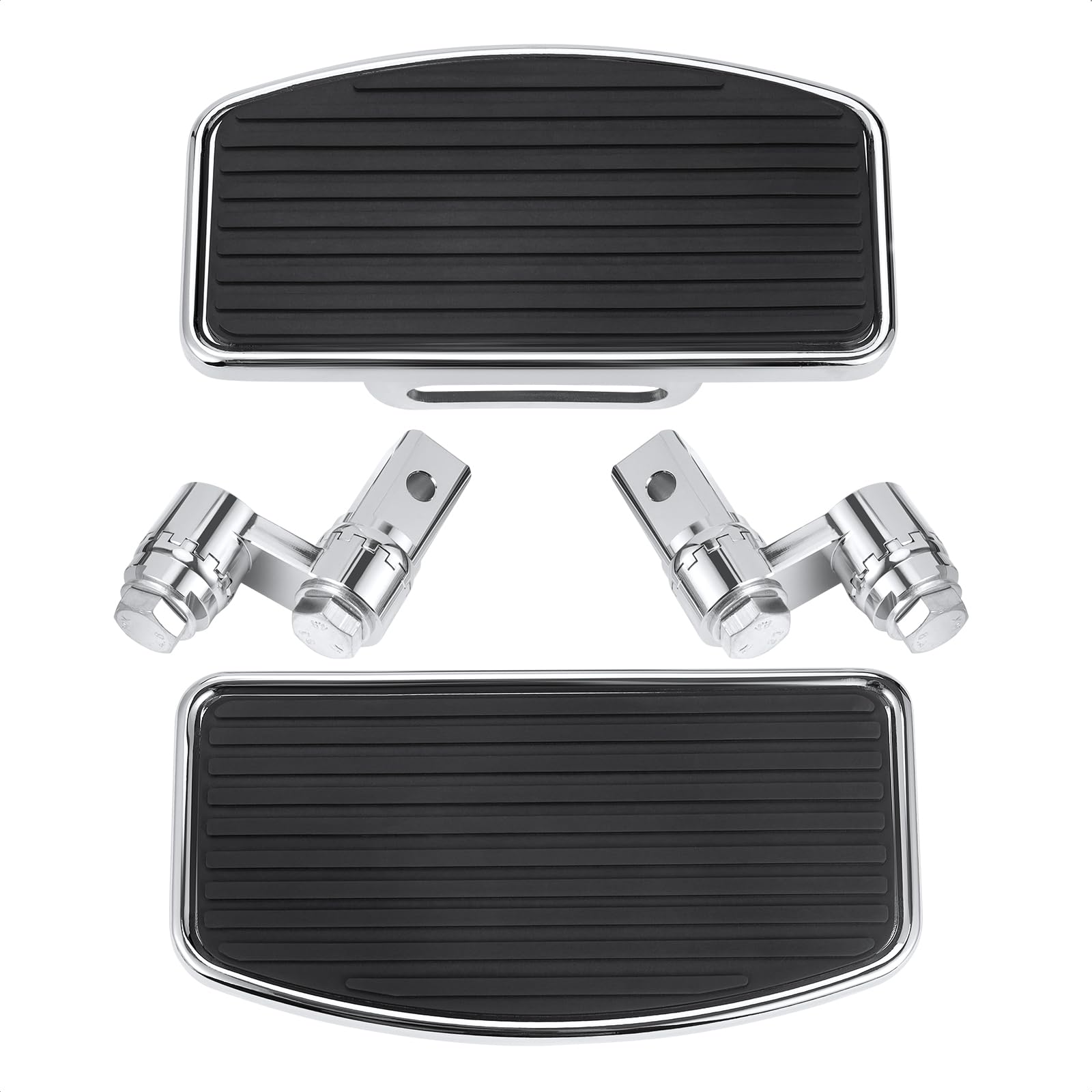 Pedane poggiapiedi per moto, cromate, regolabili nell’inclinazione, per Yamaha V-Star/Drag Star/V-Max 1998-2019, Honda VTX Steed Magna Shadow, Suzuki GZ VL