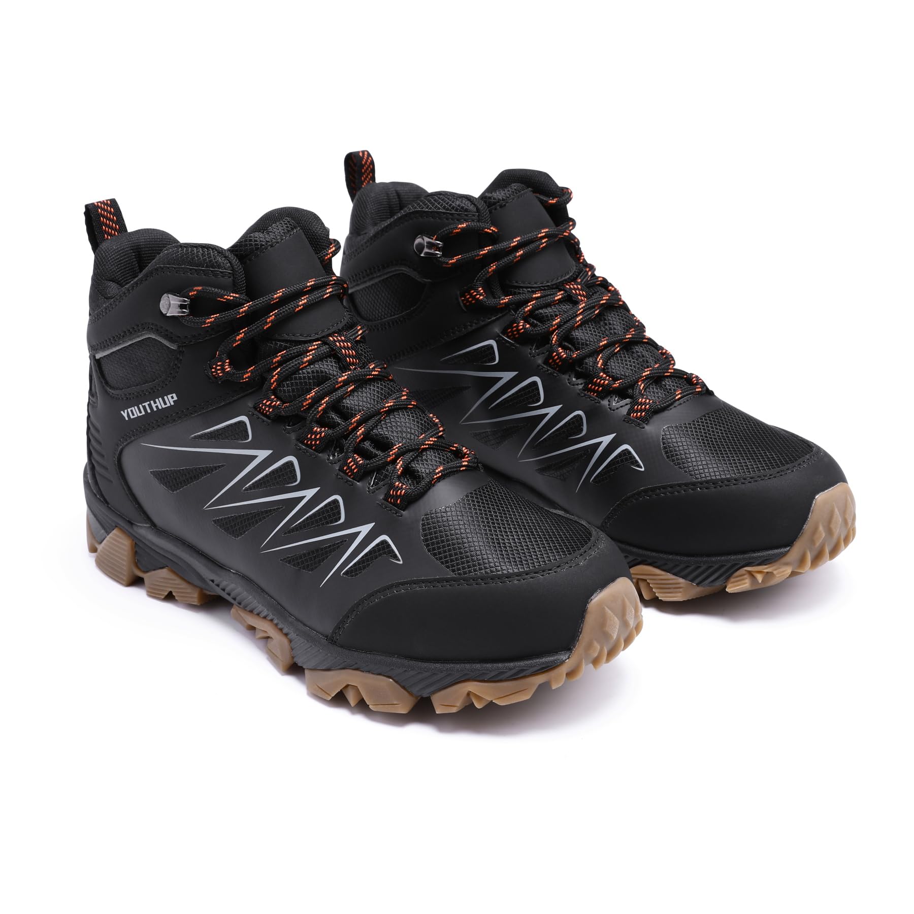 YOUTHUP Herren Knöchelhohe Wanderschuhe Wasserdicht Trekkingschuhe | Leicht Rutschfest Abriebfest Hiking Boots Atmungsaktiv Mesh Outdoorschuhe Casual Wanderstiefel, Modisch & Dynamisch