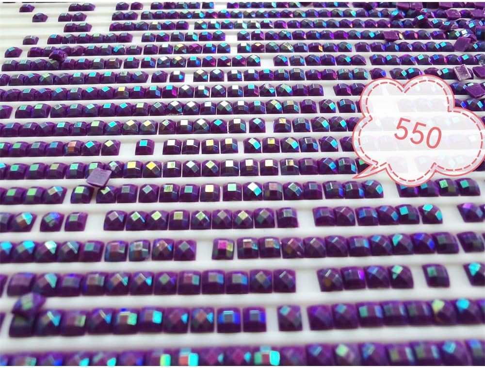 40000PCS AB Beads for Diamond Painting, Diamond Painting Accessories, 20 Colors Square Drills Rhinestones for Crafts, Bead Art or Nails Art, 2.5MM