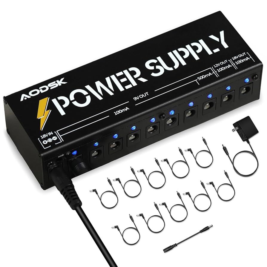 Amazon.com: AODSK Guitar Effect Pedal Power Supply,9V/12V