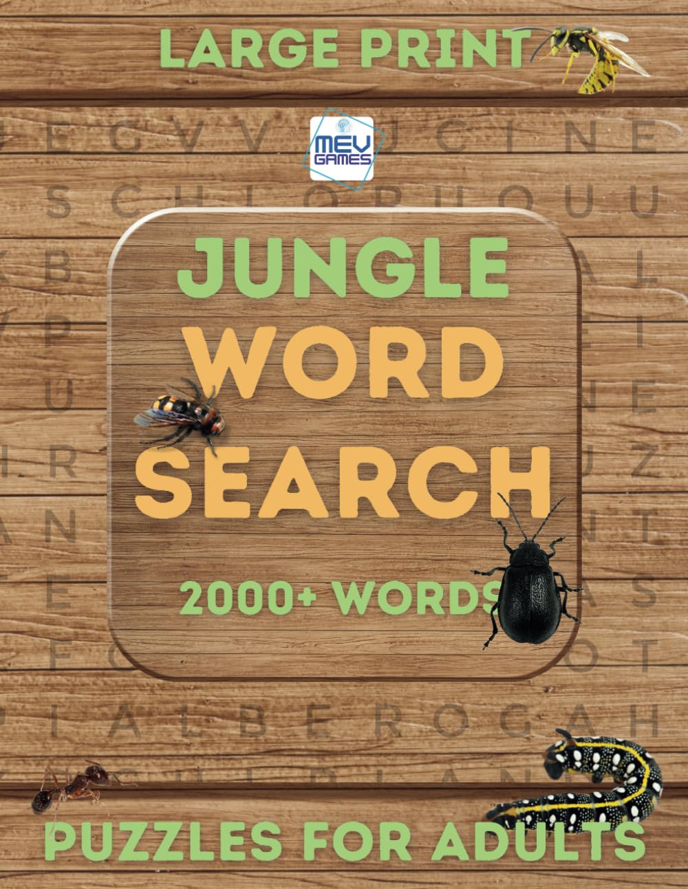 MEV Games - Large Print Jungle Word Search 2000+ Words Puzzles for Adults