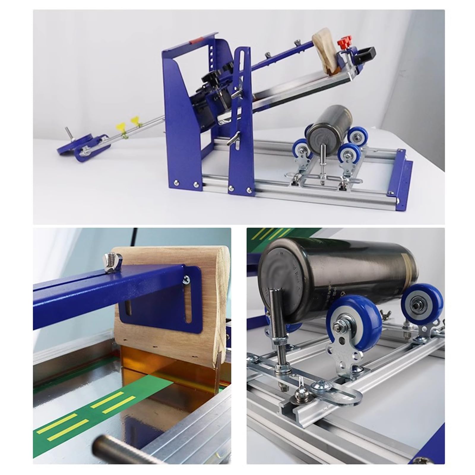 Máquina de serigrafía Curva, Prensa Manual de Cilindros, Altura Ajustable, para Productos cilíndricos y cónicos con un diámetro de Menos de 170 mm