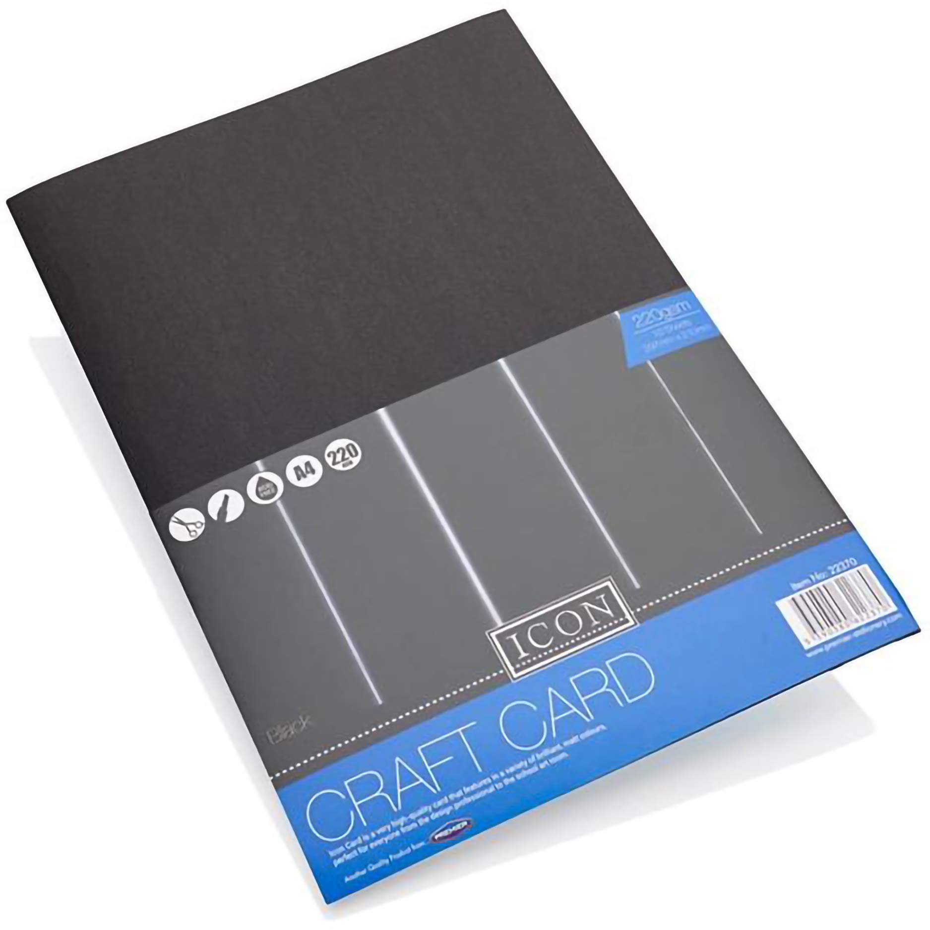 Premier Stationery Craft Icon A4 Black Card 220gsm Pack of 10 Sheets