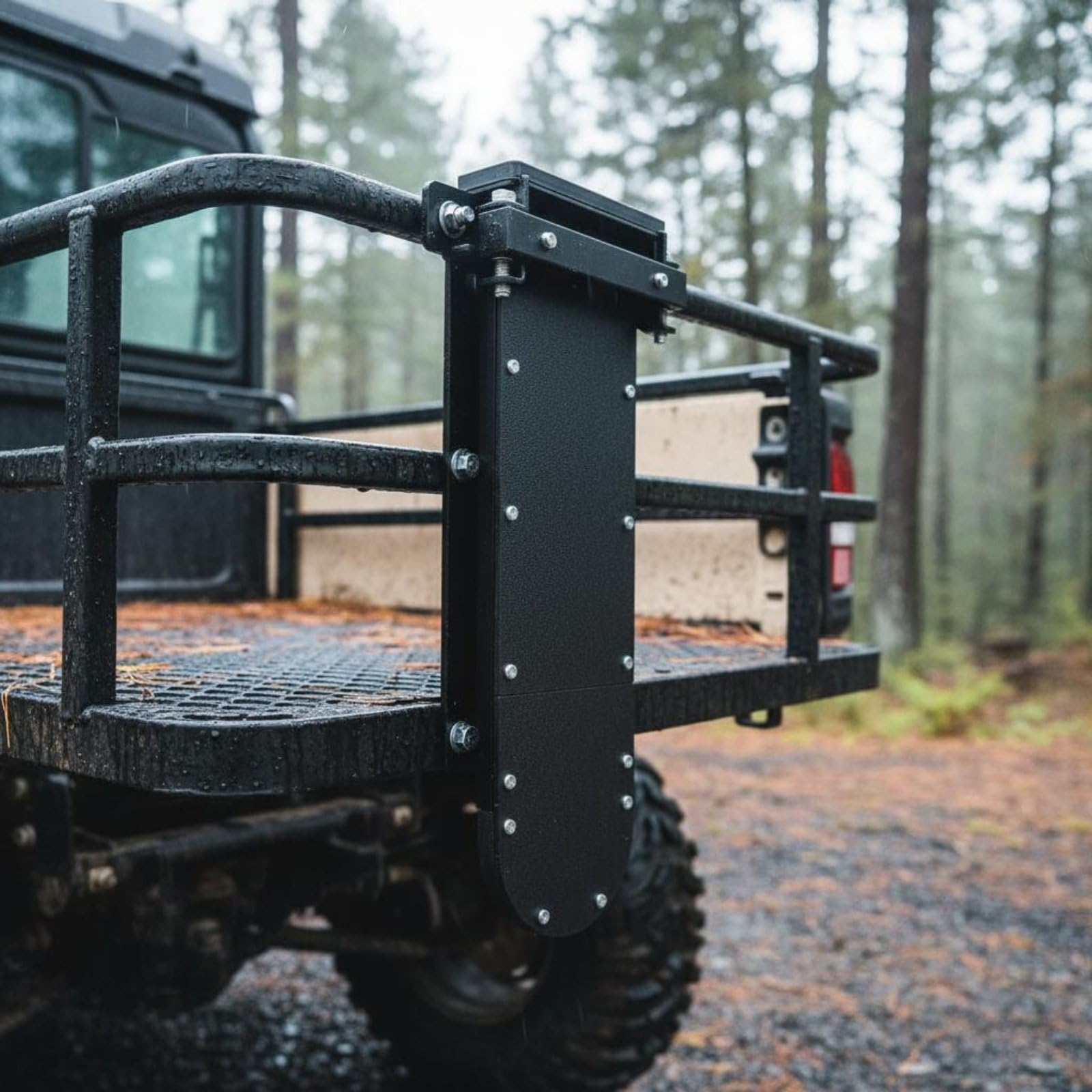 Soporte para Motosierra Accesorio Robusto de Tractor Bracket Universal y Organizador Seguro en Acero al Carbono Adecuado para Actividades Forestales