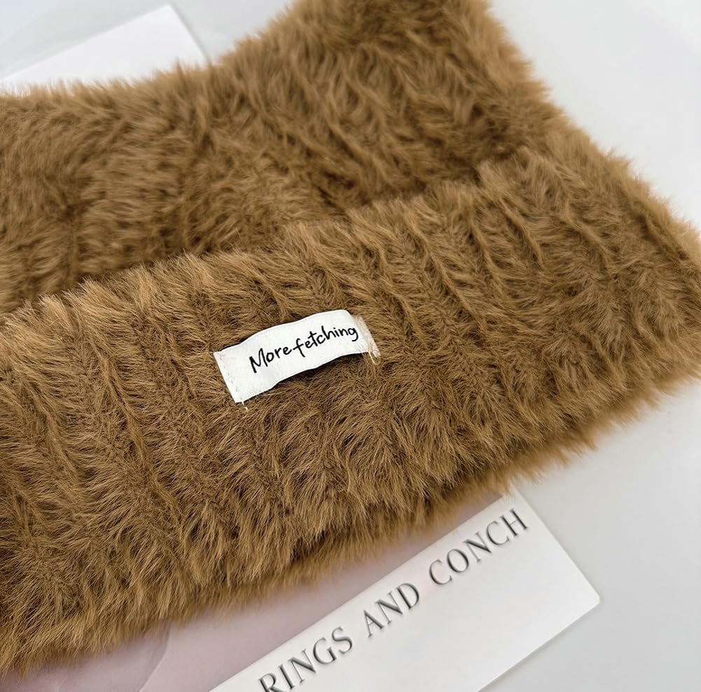 Women Winter Y2K Cute Cat Ears Hats Slouchy Plush Knitted Beanie Snow Ski Hat Fuzzy Warm Crochet Skull Cap 2026