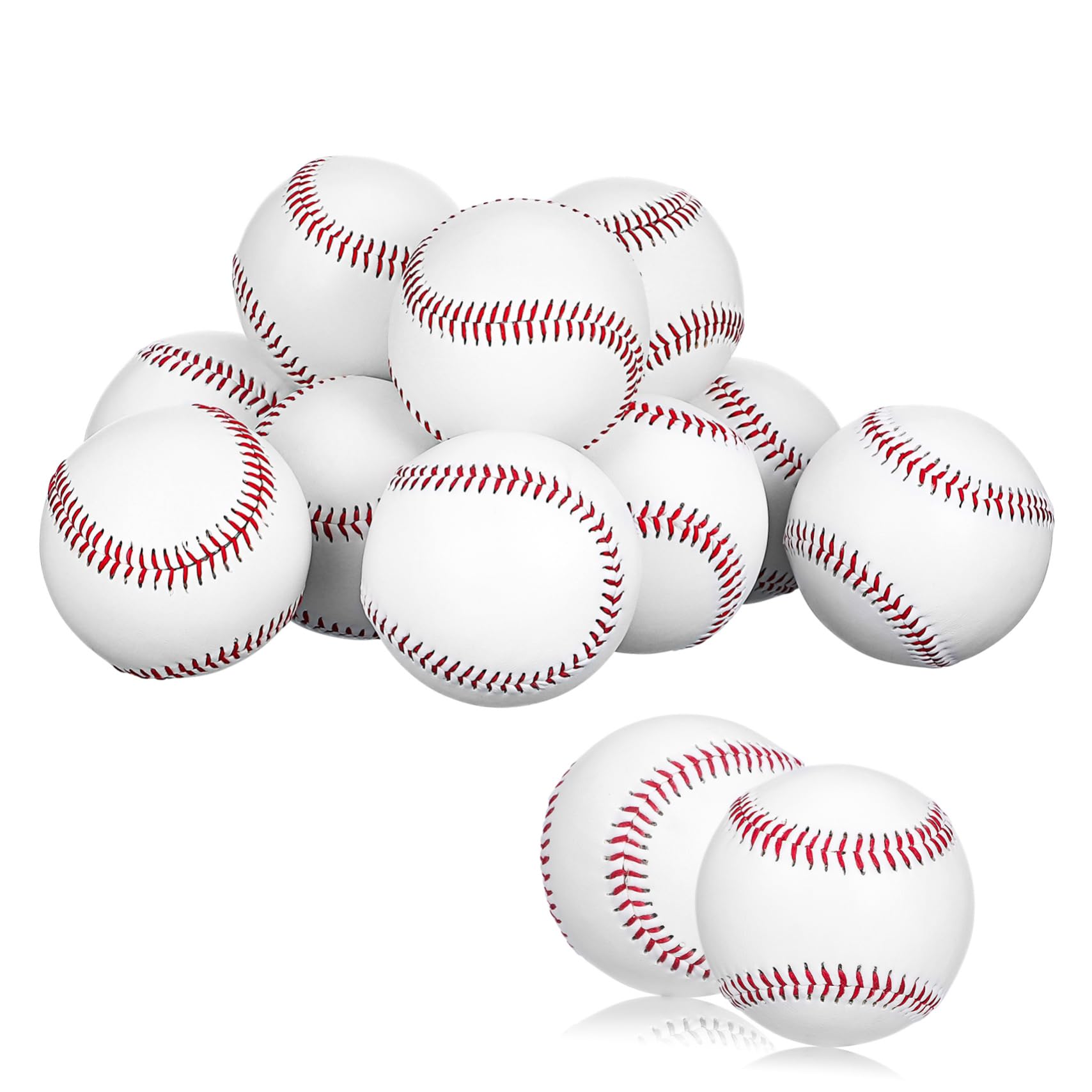 12 Balones de Béisbol de Práctica para Entrenamiento, Bolas de Béisbol para Entrenamiento y Juego, Ideales para Principiantes y Actividades de Club