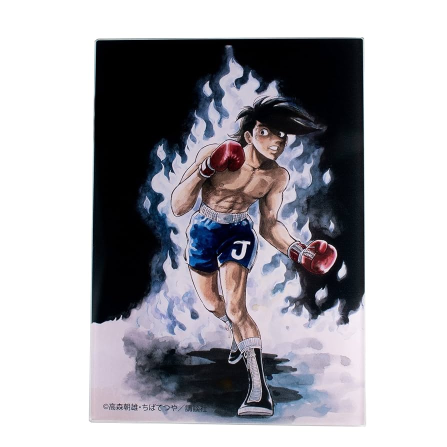 人気アニメキャラクター あしたのジョー矢吹丈イラスト皿 四角形 人気