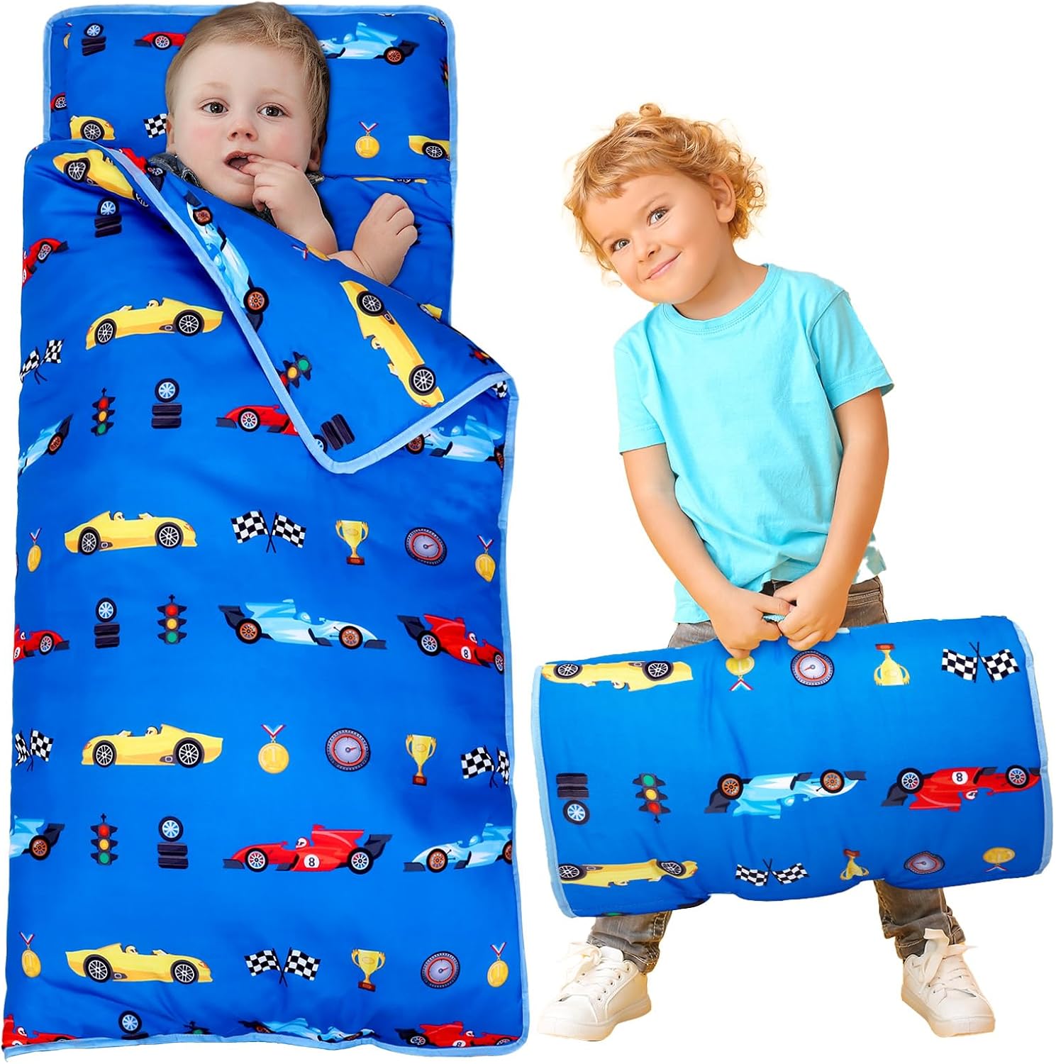 Newwiee Toddler Nap Mat Kids Sleeping Mat with Removable