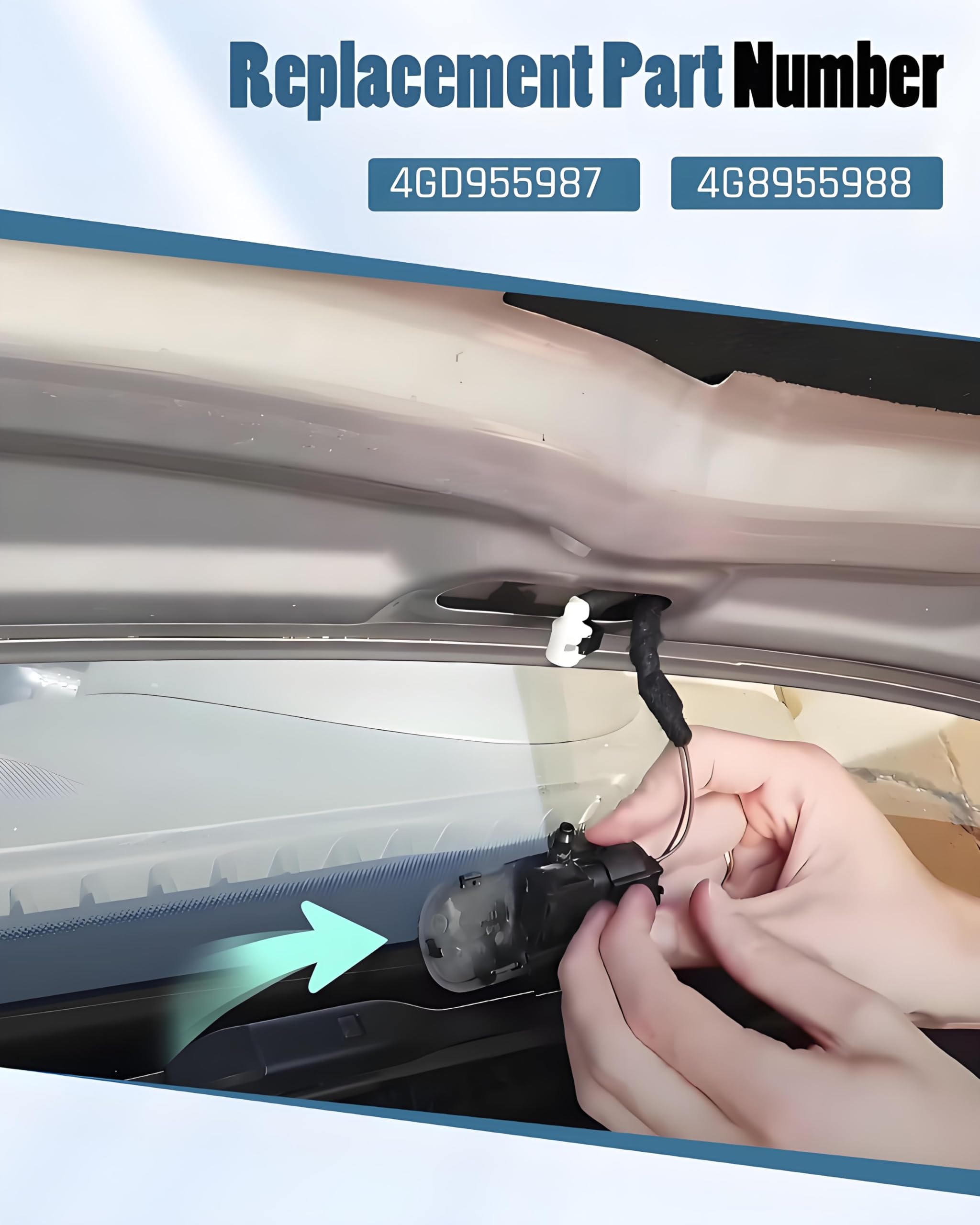 Ugelli per tergicristalli adatti per Audi A3 A4 A5 A6 A7 A8 Q3 Q5 Q7 TT, ugello tergicristallo sostituire 4GD955987 4G8955988 sinistro e destro, 2 pezzi