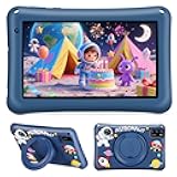 Kids Tablet 7 Inch with Shockproof Case Android 13 Octa-Core 8+64GB Wi-Fi 6, Parental Control Mode, Learning Gift for Boys & Girls-Blue