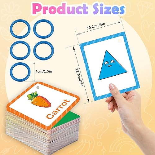 Vista 17 de Tarjetas didácticas de aprendizaje de español para niños pequeños, 60 tarjetas bilingües de doble cara para números, colores, formas, palabras