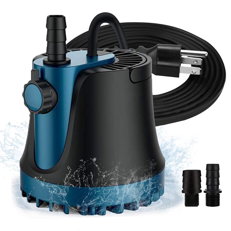 Bomba de Água Submersível para Aquário LEDGLE com Vazão Ajustável de 1800 L/h, 25 W