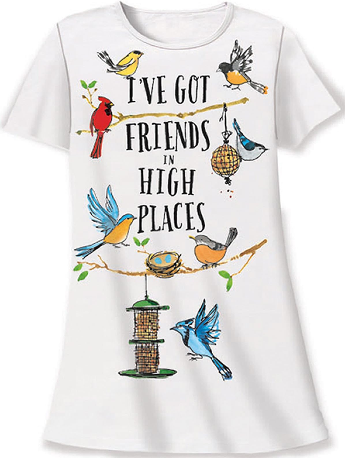 Relevant Birds I've Grot Friends in High Places Sleepshirt Nightshirt