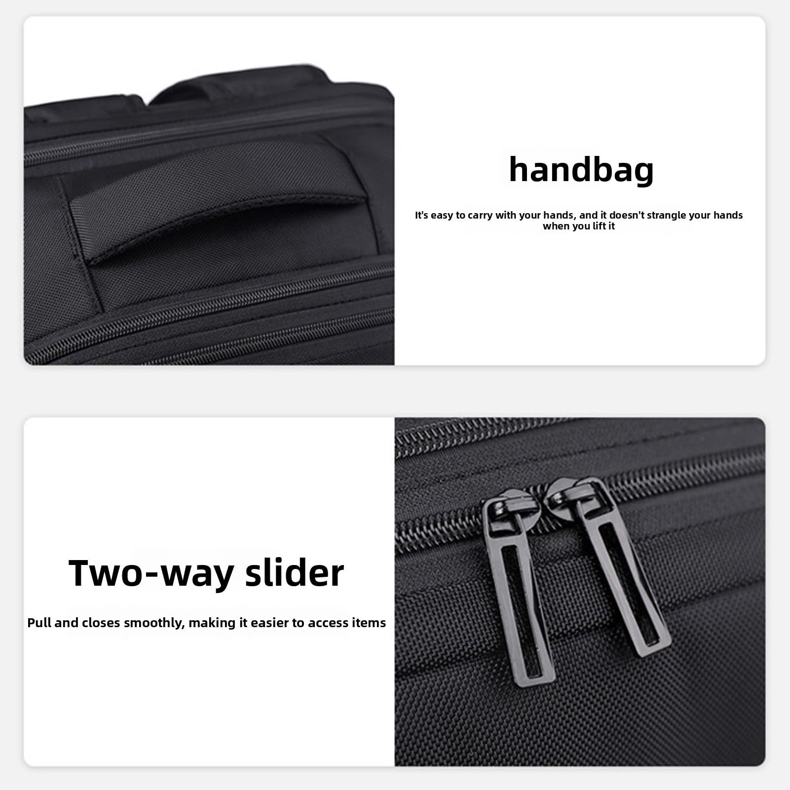Zaino con Pompa a Vuoto, Zaino a Compressione Sottovuoto in Tessuto Oxford da 36 a 55 Litri con Scomparto per Laptop con Apertura a 180° Design Impermeabile per Viaggi di Lavoro Pendolari