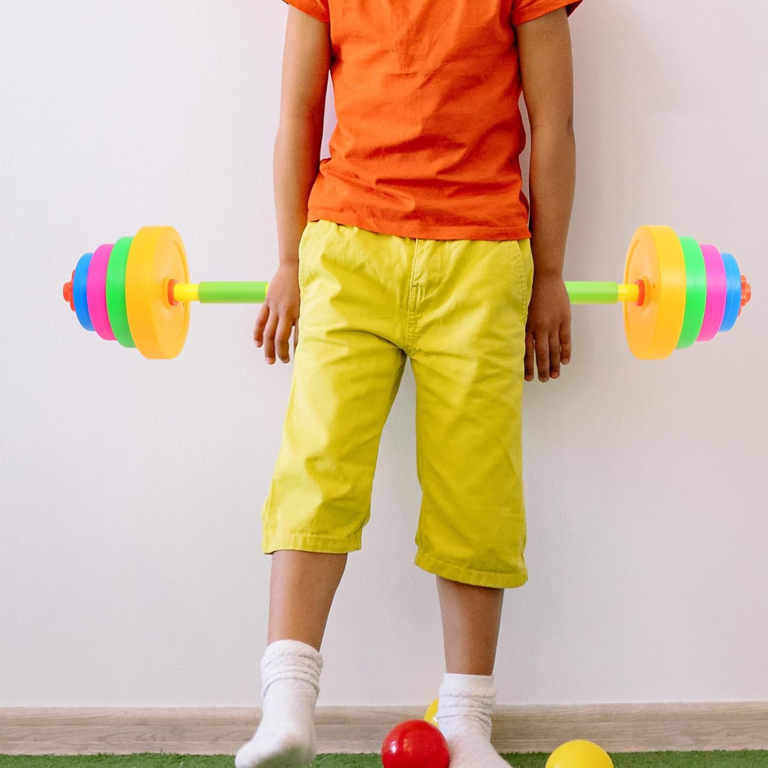 VICASKY 1Set Adjustable Dumbbell Plaything for Fun Exercise for Arm Strengthening Coordination for Boys Lightweight Portable Design