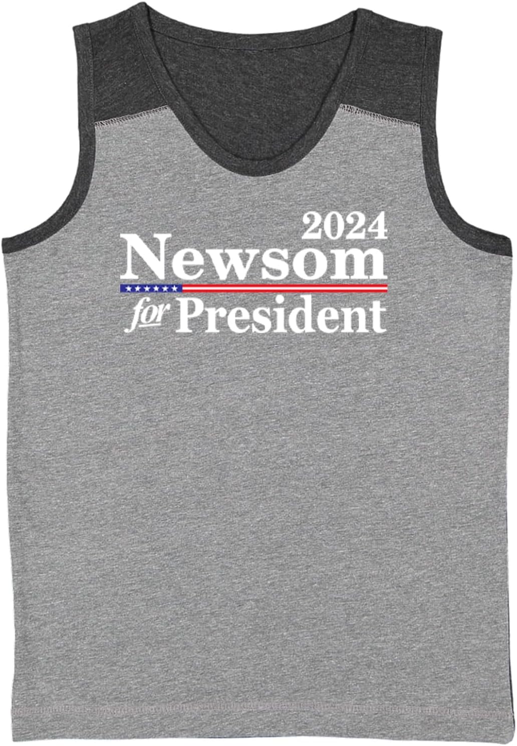 Tcombo Newsom for President 2024 Youth Contrast Back Tank Top