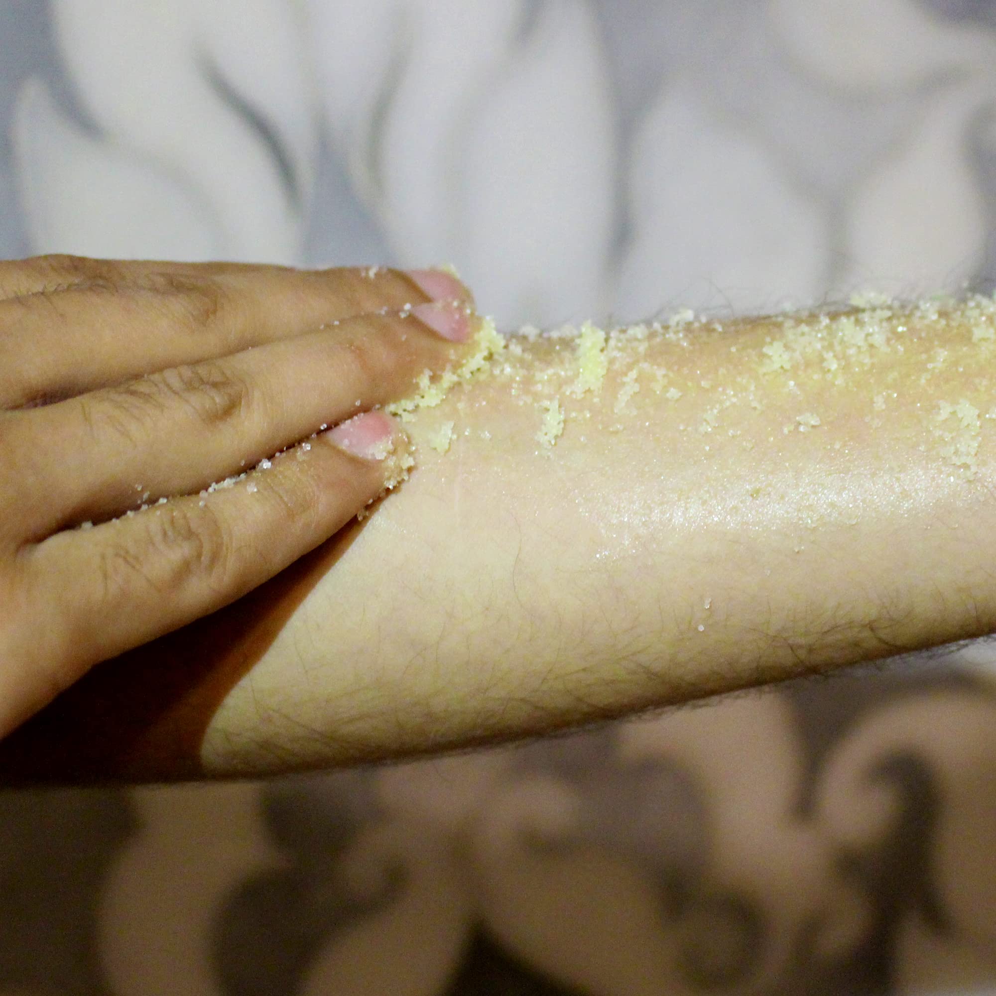 Moroccan Lemon Dead Sea Salt Scrub | Face & Body | Non clogging | Argan oil | Natural exfoliator || Made in Canada - Muslim Cosmetics - Moroccan Lemon Scrub (4oz (120ml))