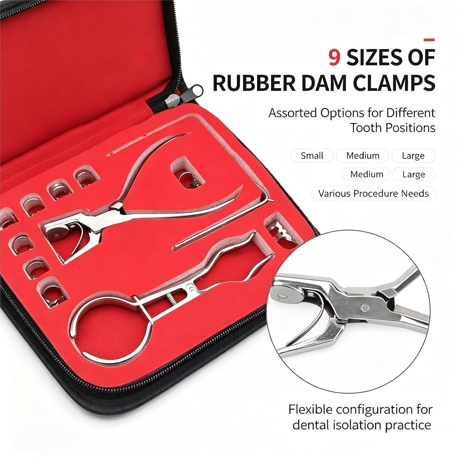 Comprehensive Dental Rubber Dam Kit, Dental Endodontic Rubber Dam Kit
