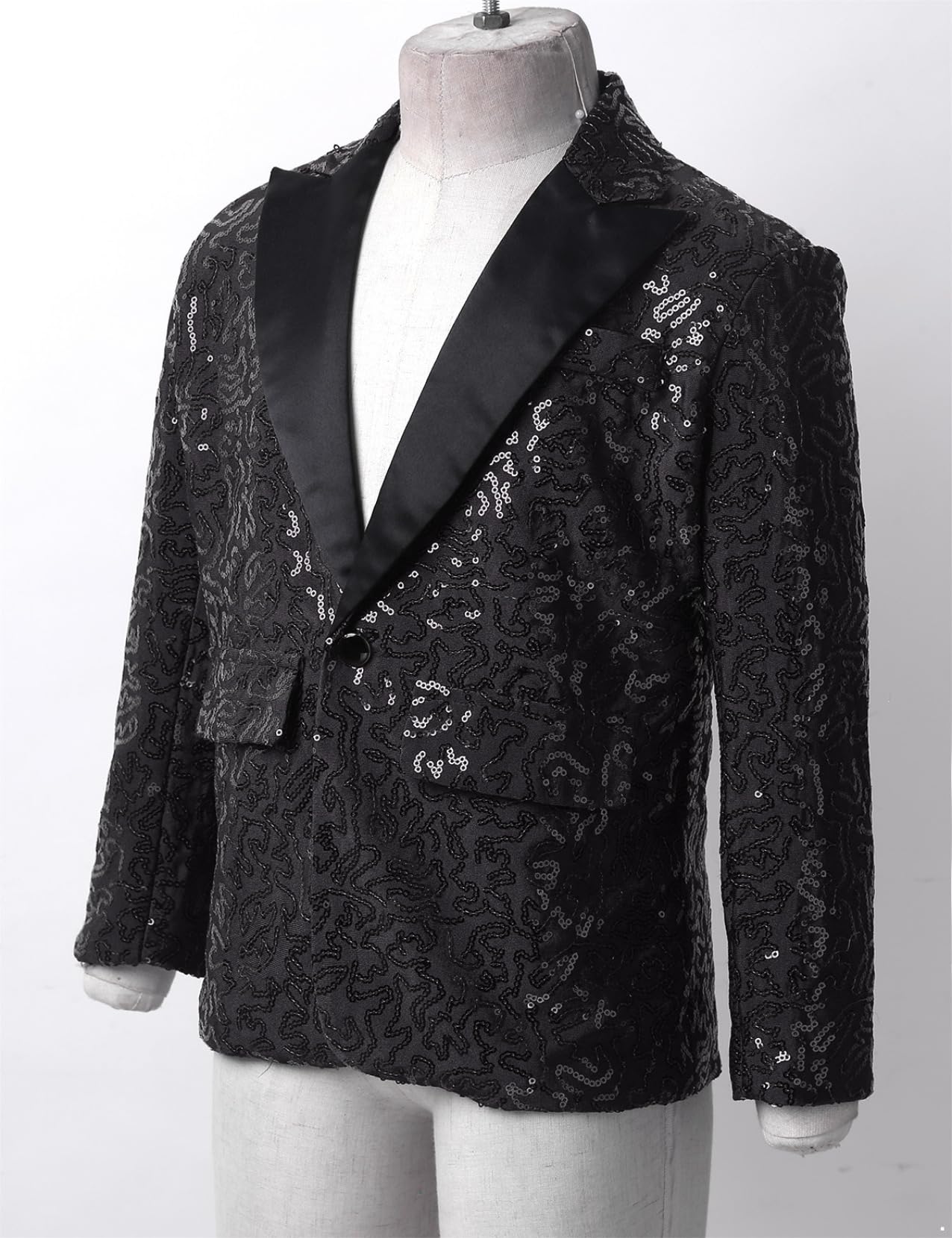 Blazer Enfants Et Ados Veste À Paillettes Slim Fit Manteau Smoking Vestes Élégantes Tenues De Cérémonie Mariage Blazer Costume Baptême Mariage 616 Ans