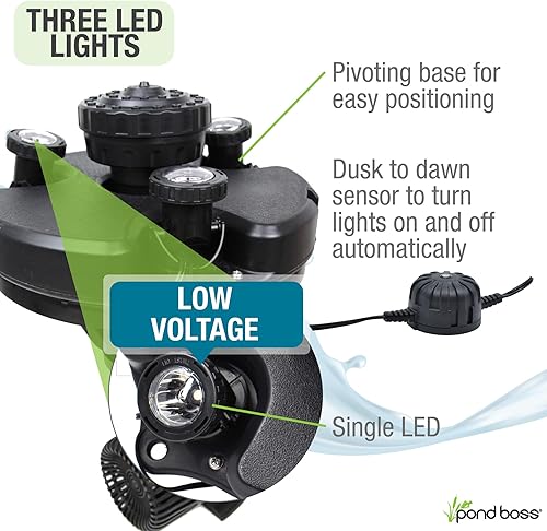 Miniatura 6 de Pond Boss - DFTN12003L - Puente flotante con luces cable de alimentación de 50pies 14hp