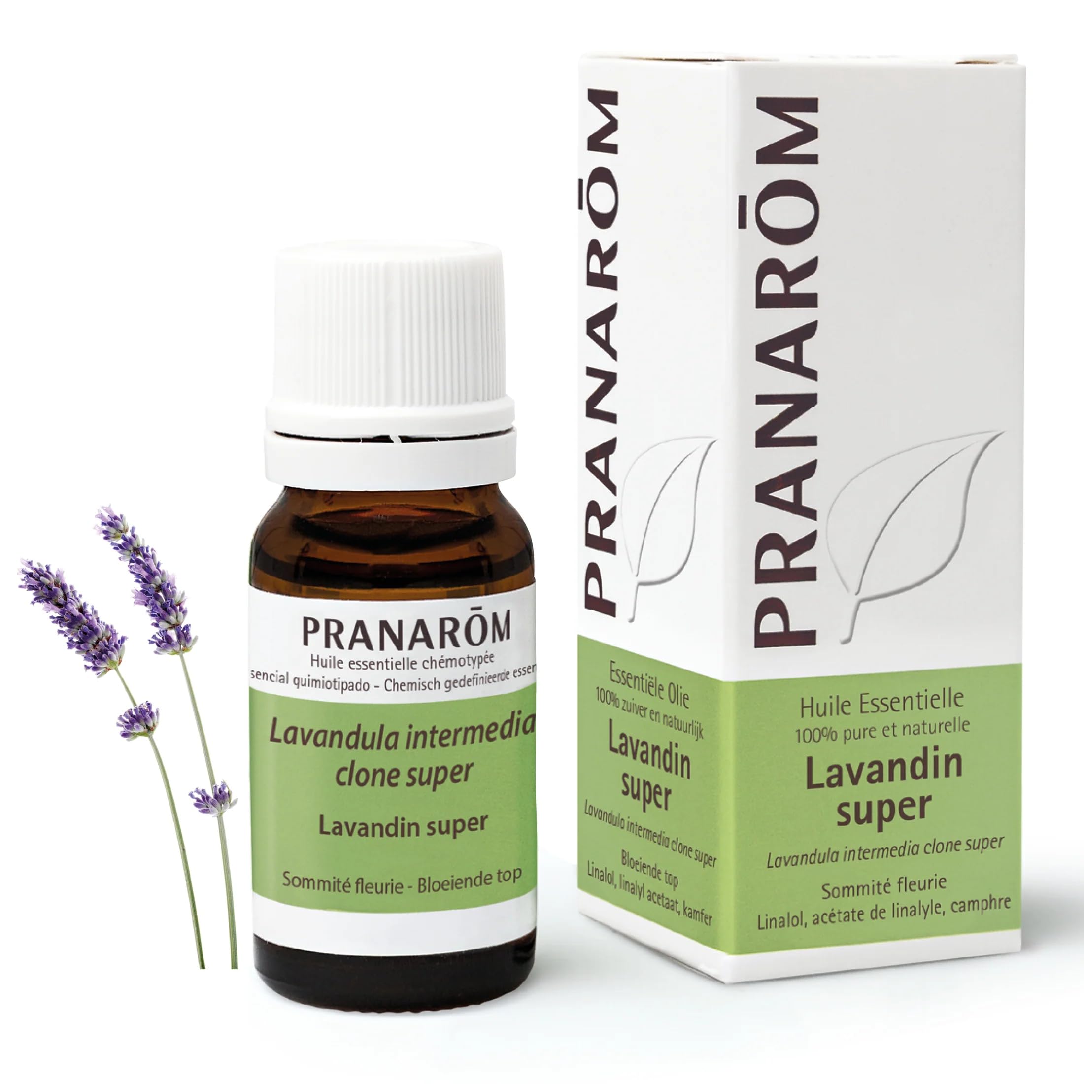 Pranarôm Lavandin Super Huile Essentielle Lavandula intermedia clone super Sommité fleurie 10 ml