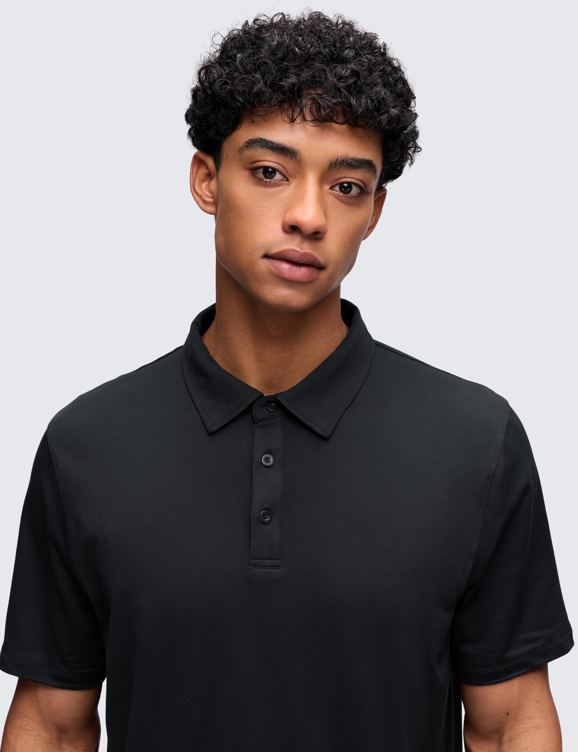 CRZ YOGA Koszulki polo Cloud Jersey dla mężczyzn - średniej grubości koszulki golfowe z krótkim rękawem miękkie sportowe casualowe koszulki