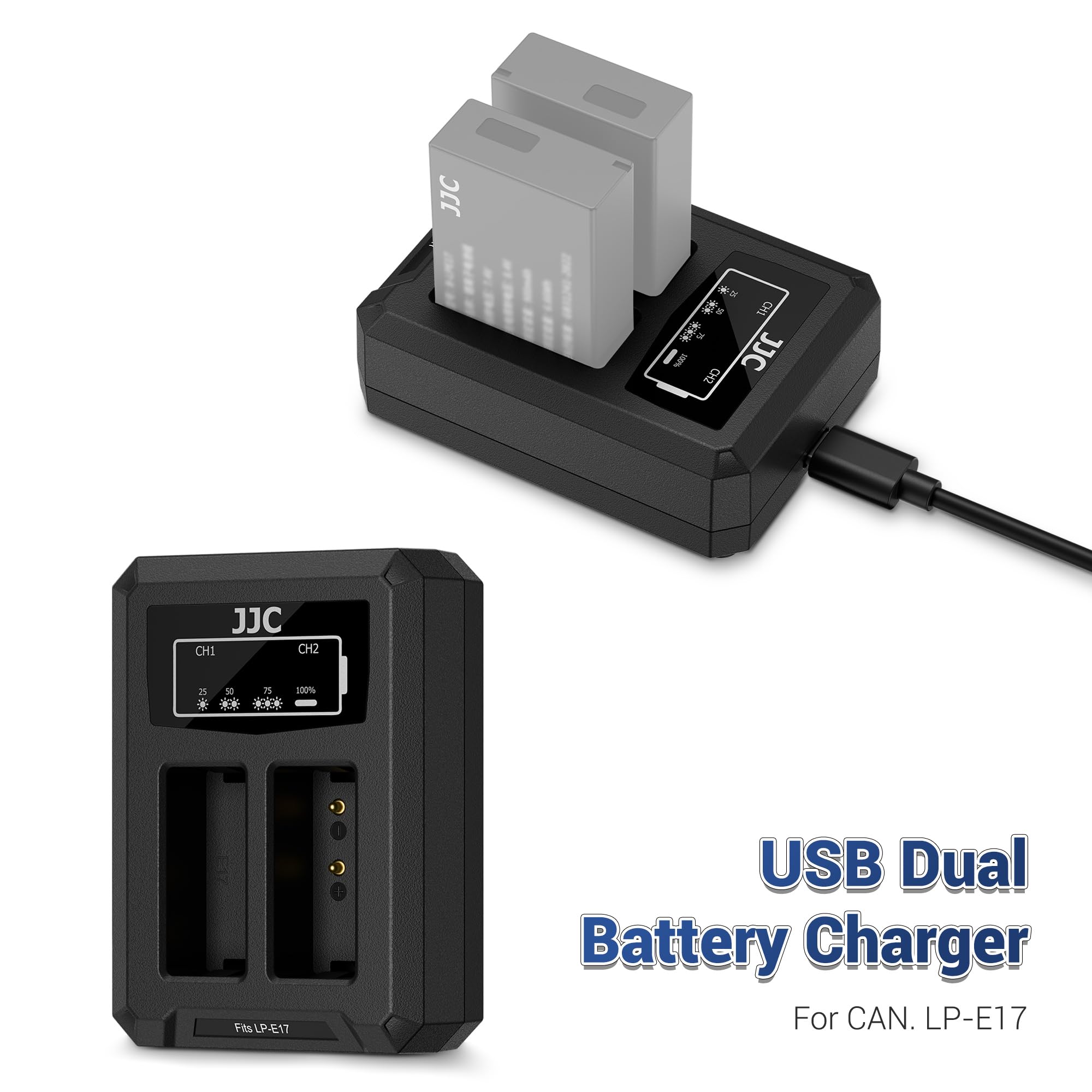 Amazon.com : JJC LP-E17 Battery Charger USB Dual Slot for Canon