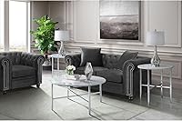 Vista 1 de Picket House Furnishings Zara - Juego de mesa ocasional de metal (3 piezas, cromado)