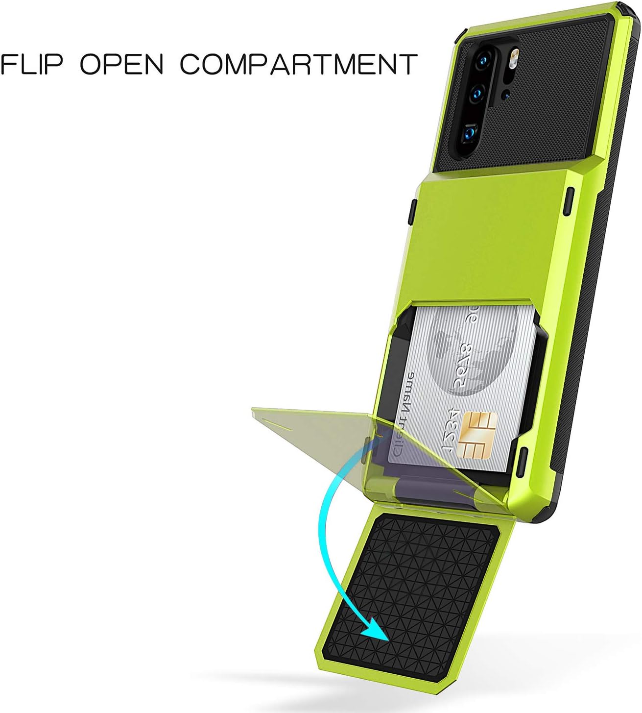 Galaxy Note 10 Plus Case, J.west Note 10 Plus Wallet Case with Hidden Credit Card Holder ID Slot Hard Cover for Samsung Galaxy Note 10 Plus 5G 6.8 inch (2019) Green