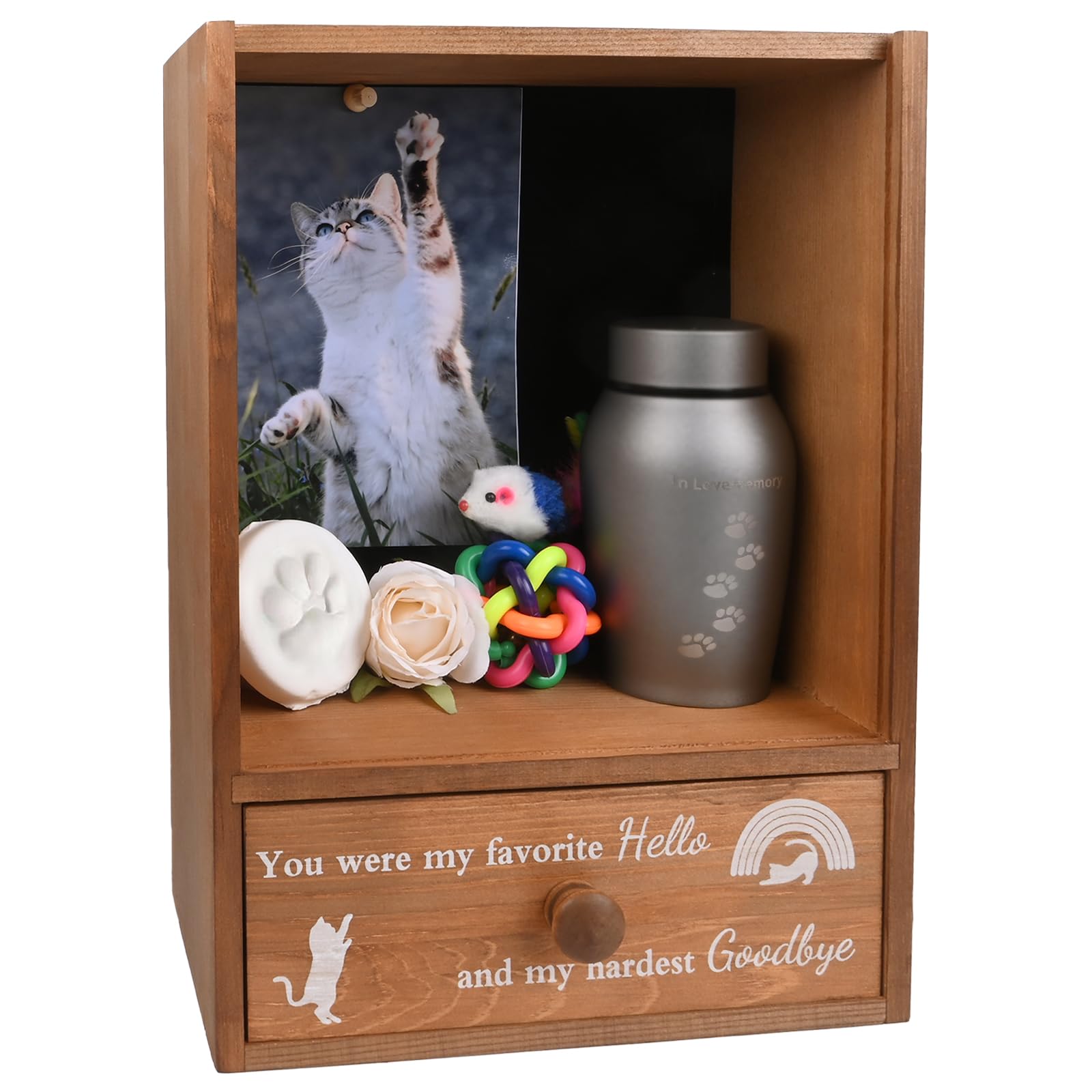 Amazon.com: Favonuovy Pet Memorial Shadow Box Keepsake 9.25x13 Cat