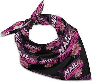 Nail Technician Bandanas Face Mask Square Scarf Headwear Silk Head Scarves Lightweight Wrap Neck Scarf