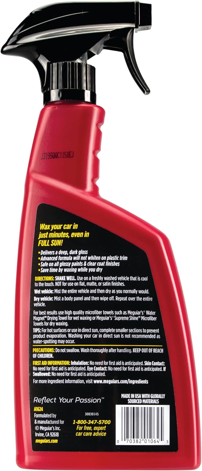 Meguiar's Cera en Spray Quik Wax 24 oz miniatura 3