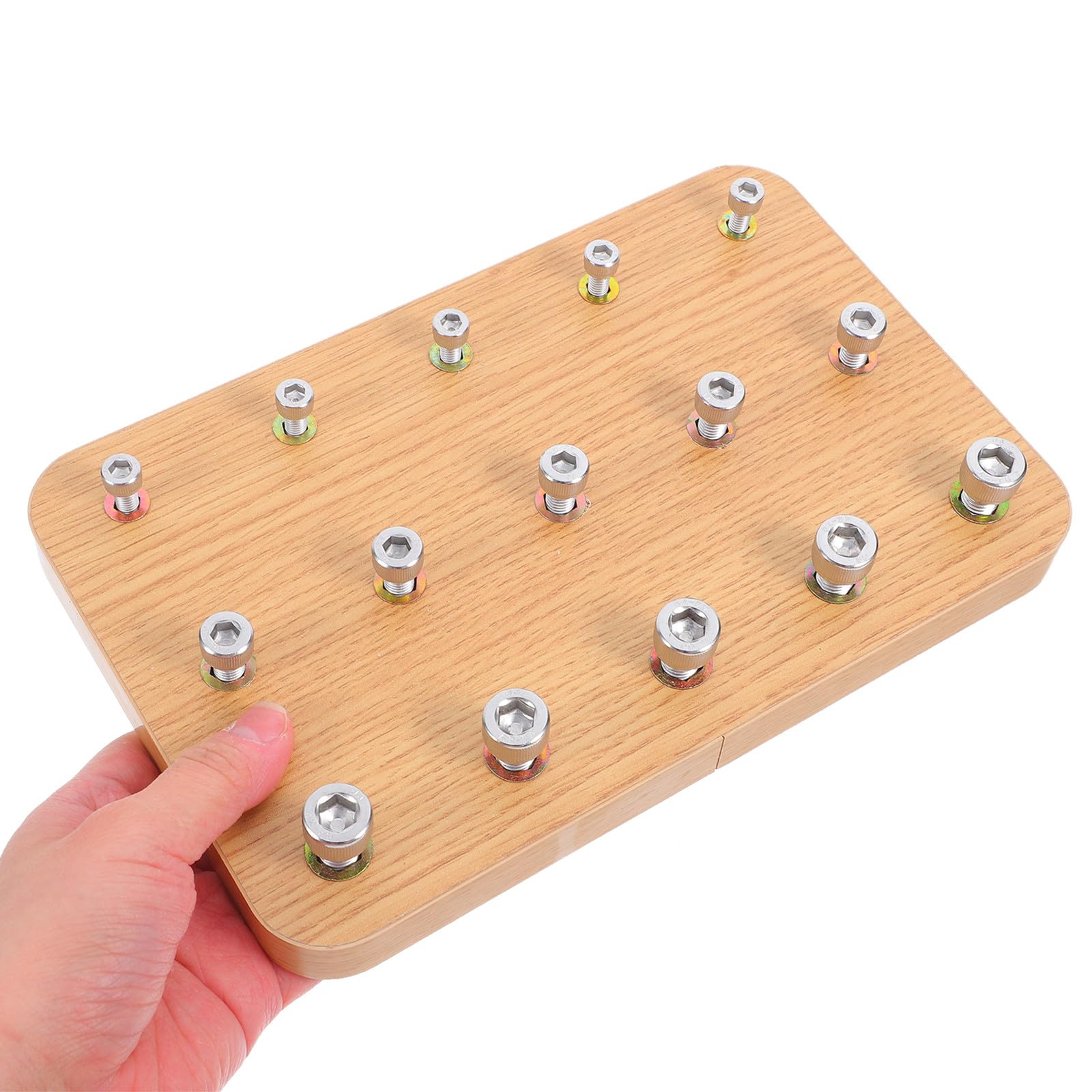 Strumento per Riabilitazione Mano di Legno Viti e Dadi, Board per Esercizi le Mani e Allenamento di Reazione in Ospedali e Centri di Riabilitazione