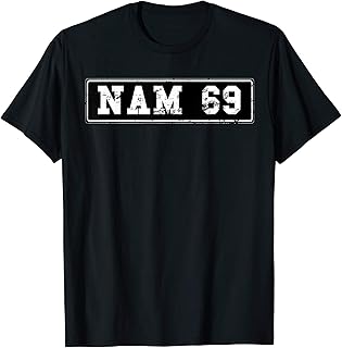 Vietnam War Vet Veterans Licence Plate Nam 69 Gift T Shirt T-Shirt