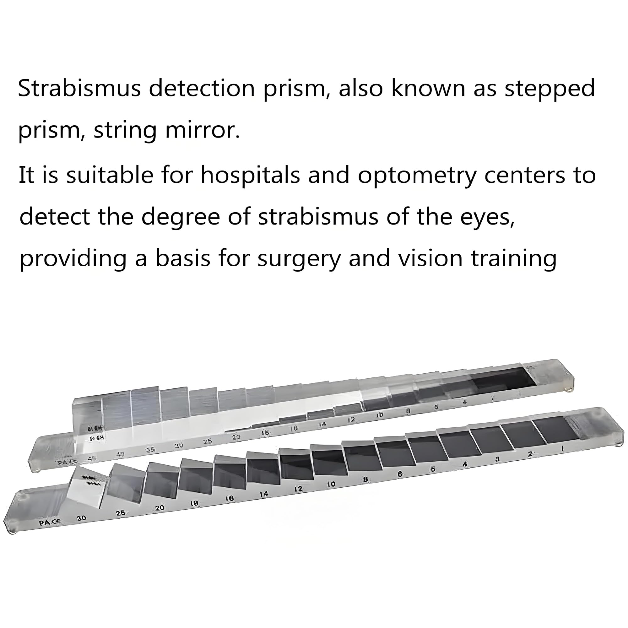 Ensemble De Prismes Ophtalmiques Optiques, Ensemble De Barres De Prisme Pour Instruments Optiques Avec Bandes De Prisme Horizontales (16) Et Verticales (15), Examen Précis Et Facile À Transporter