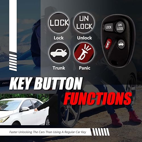 Miniatura 3 de KOBLEAR1XT - Control remoto de entrada sin llave KOBLEAR1XT 315MHz 4 botones para reemplazo para Cadillac Buick Lesabre Chevrolet GMC Oldsmobile