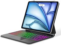 FOGARI Bluetooth Billentyűzet iPad Air 11/5/4 és Pro 11 Modellekhez - QWERTZ Touchpad, 7 Színű Háttérvilágítás, Fekete 1