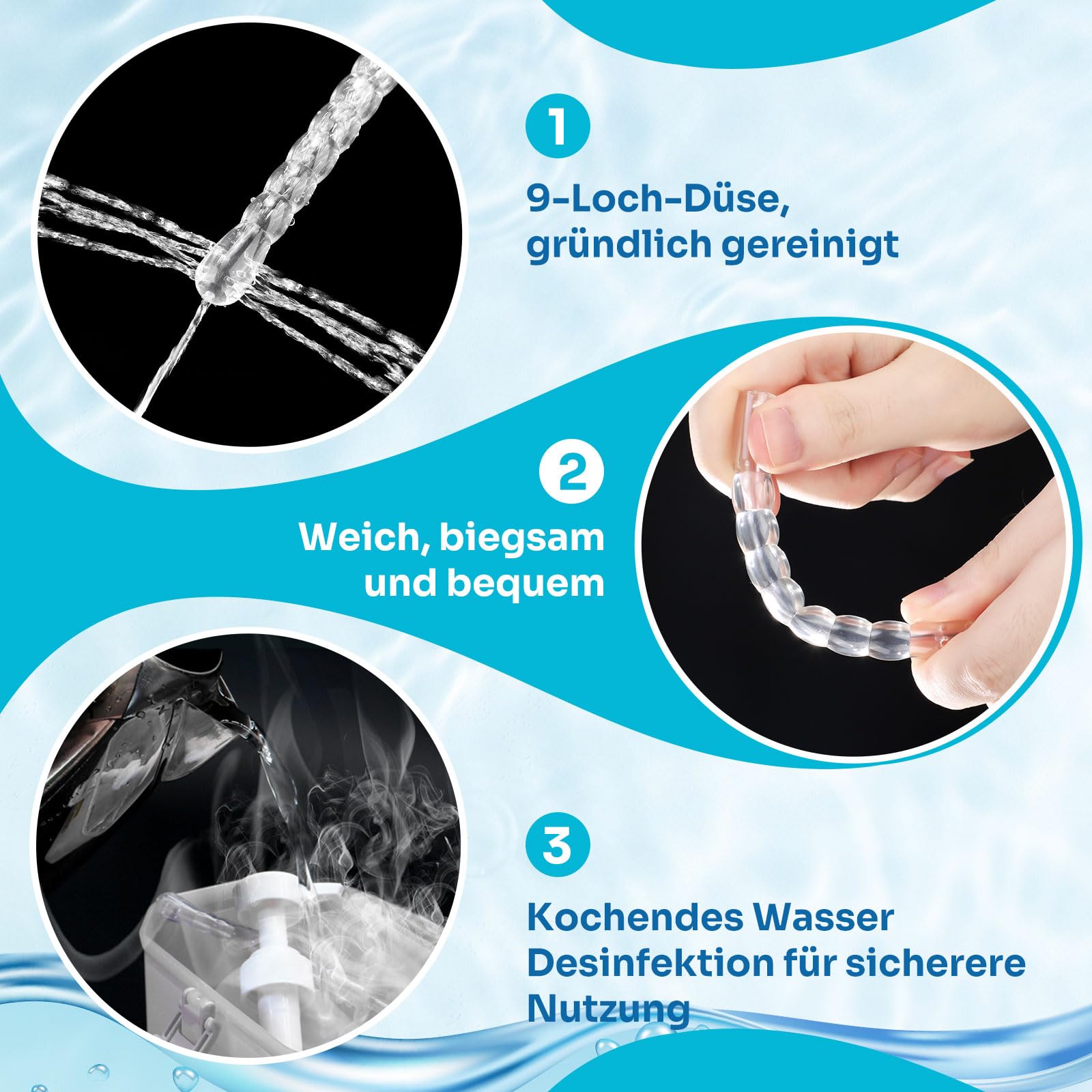 Sistema di pulizia vaginale riutilizzabile, doccia vaginale da 300 ml per le donne, doccia anale per gli uomini con pressione manuale, set di clistere per clistere intestinale siringa per clistere con