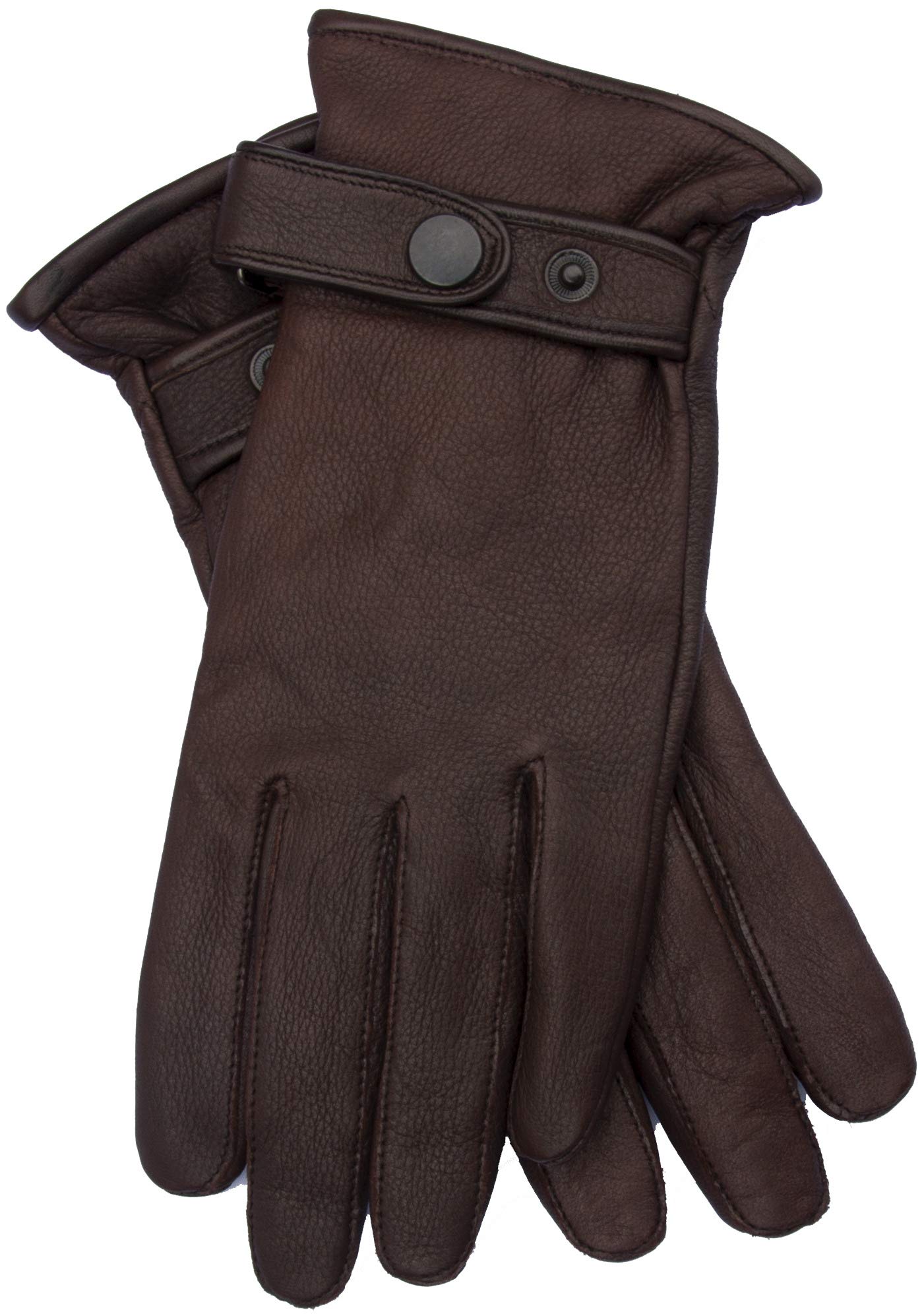 EEM guantes de hombre de piel, fina piel de ciervo, suave forro de cachemir y lana