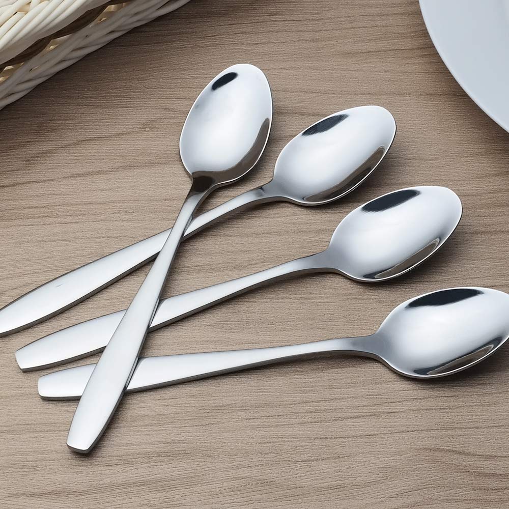 Gitany Cuillères à Thé Inox - Set De 12, Petites Cuillères à Dessert, Design Moderne