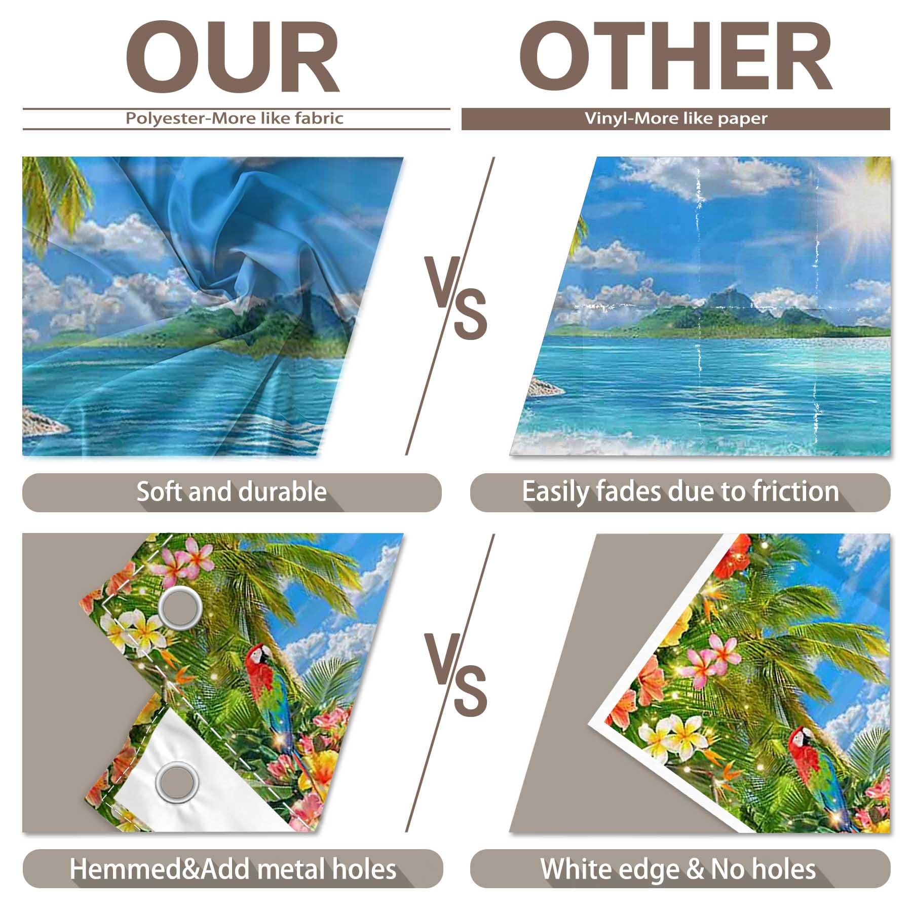 Luminora 3x2,4 m Hintergrund Hawaii Strand Blumen Luau tropisch Sommer | Polyester-Stoff, Wandbehang, Palmen, Kinder Familien Aloha Partyzubehör, Banner Dekorationen, Outdoor Fotokabine
