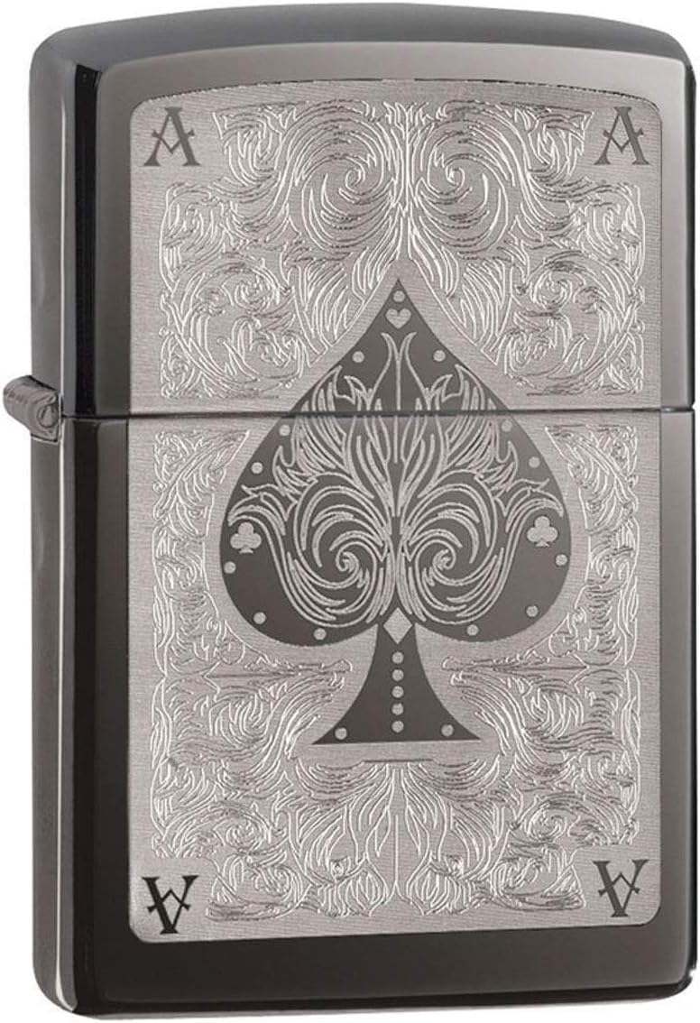 Personalized Zippo Ace of Spades Classic Oil Windproof Lighter Free Engraving (28323) - Christmas, Halloween & Valentines Day Gift