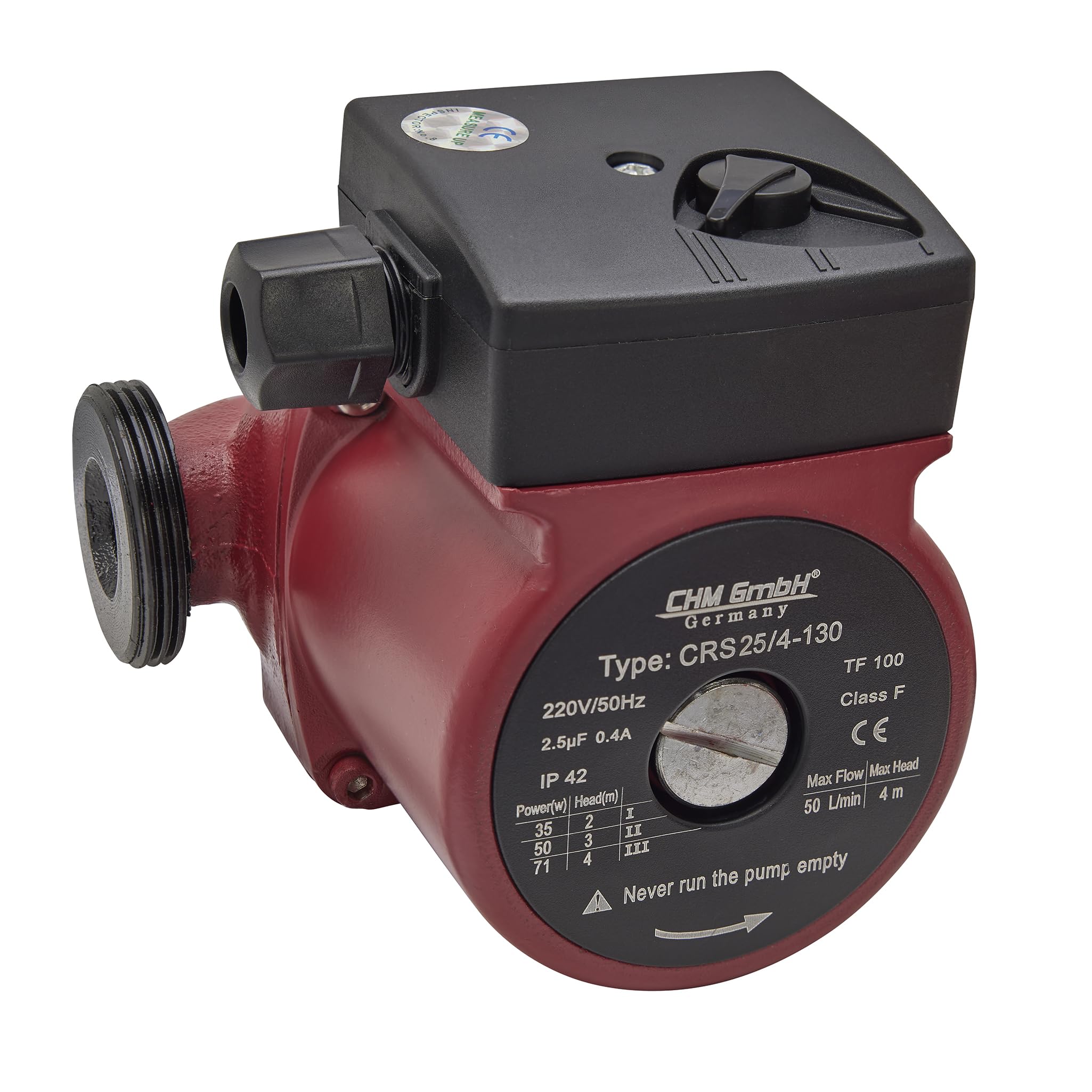 Pompe de circulation à 3 vitesses CRS25/40-130 de CHM GmbH®.