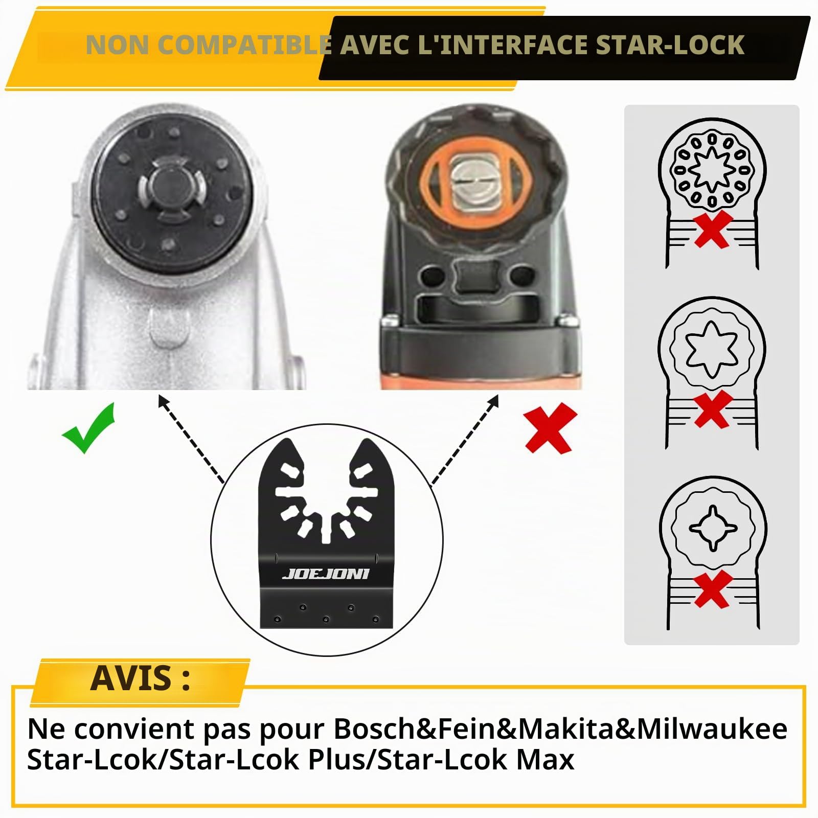 134 Pcs Lames de Scie Oscillante, Universelle Lame Outil Multifonction, Outil Multifonction Accessoires, pour Fein Multimaster, Ryobi, Milwaukee, Bosch, Dremel, Dewalt, Rockwell, Makita