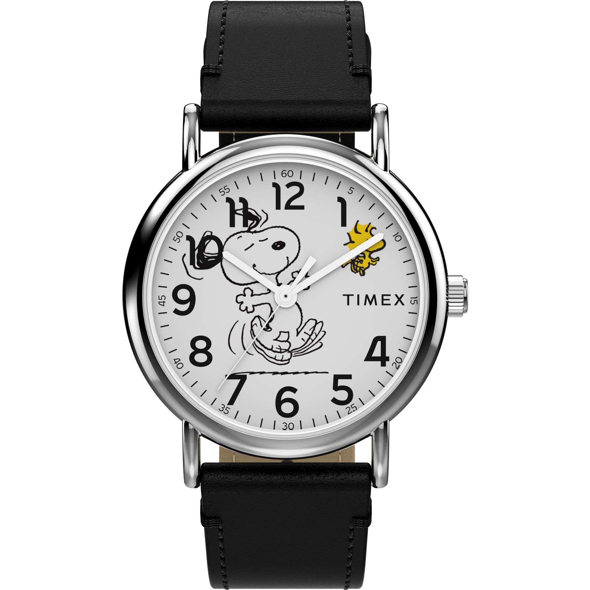 Timex Unisex Weekender 38mm Watch Black/Silver-Tone/White
